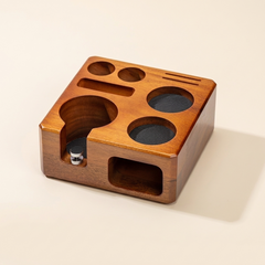 Solid wood tamping station