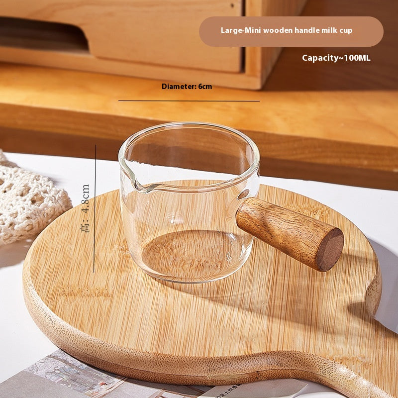 Single-spout espresso measuring glass