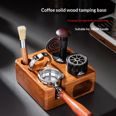 Solid wood tamping station