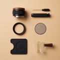 The Espresso Prep Kit, all six tools laid out