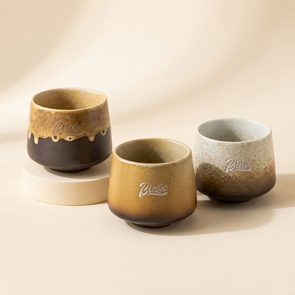 Retro Glazed Coffee Cup